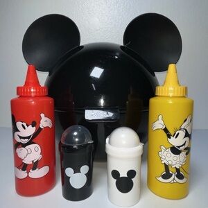2018 DISNEY MICKEY MOUSE PLASTIC PICNIC CONDIMENT CADDY NEW